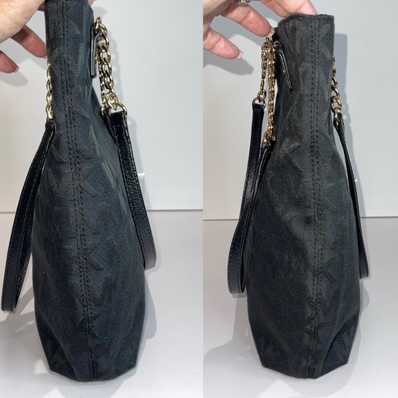 Michael Kors Jet Set Front Pocket Chain Canvas Tote EXCELLENT CONDITION - Picture 7 of 11